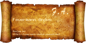 Feuermann Andos névjegykártya